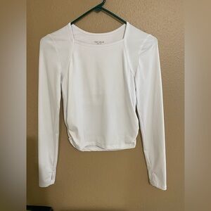 Tek Gear Kids White Long Sleeve Top Size Large 10-12
